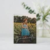 Script moderne Simple Photo Graduation Invitation (Debout devant)