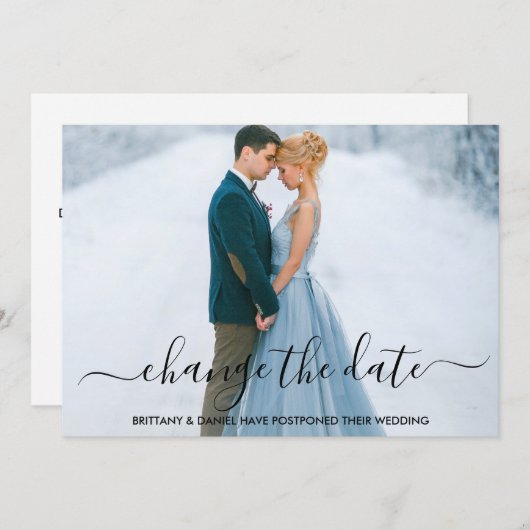 Script Moderne tendance Changer La Carte Date (Devant / Derrière)