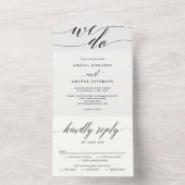 Script Moderne Tout En Un Simple Faire-part de mar (À l'intérieur)