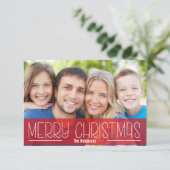 SCRIPT MODERNE VACANCES CARTE PHOTO MERRY CHRISTMA (Debout devant)