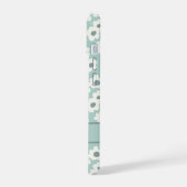 Script Monogram Boho Vert Blanc Gris Floral (Côté gauche)