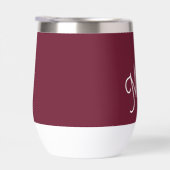 Script monogram, bordeaux rood (Rechts)
