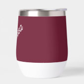 Script monogram, bordeaux rood (Links)