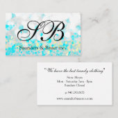Script Monogram | Bubbles Visitekaartje (Voorkant / Achterkant)