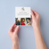 Script Monogram Business Photo QR Code Flyer (Hand)