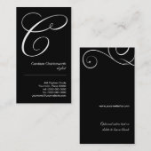  Script Monogram C Visitekaartje (Voorkant / Achterkant)