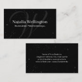 Script Monogram | Gespikkelde witte Visitekaartje (Voorkant / Achterkant)