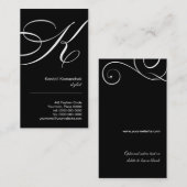 Script Monogram K Visitekaartje (Voorkant / Achterkant)