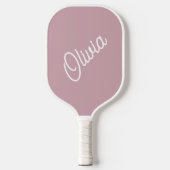 Script monogram, mauve pickleball paddle (Voorkant)