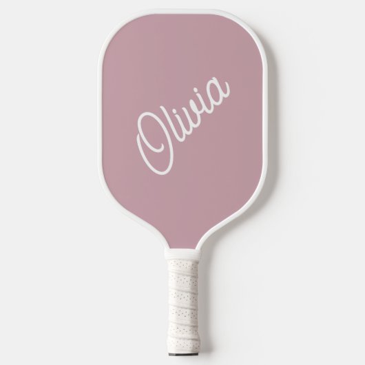 Script monogram, mauve pickleball paddle (Voorkant)
