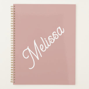 Script monogram, modern blush roze planner