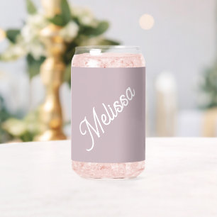 Script monogram, modern mauve paarse blikvorm glas