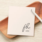 Script Monogram Modern Minimal Blush Pink Simple Notitieblok