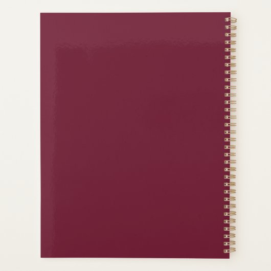 Script monogram, modern rood planner (Achterkant)