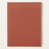 Script monogram, moderne terracotta kleur planner (Achterkant)