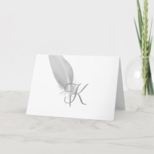 Script Monogram Note Cards - Chicken Scratch Notitiekaartje