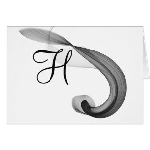 Script Monogram Notitiekaarten - Dramatische Flare