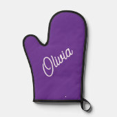 Script monogram paars ovenwant (Voorkant)