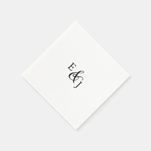 Script Monogram Wedding Napkins Servet (Hoek)
