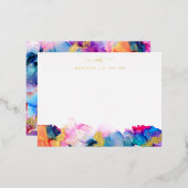 Script Monogramme Arc-en-ciel Carte de note d'encr (Recto/Verso)