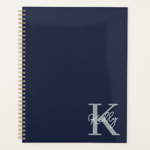 Script Monogramme bleu marine moderne
