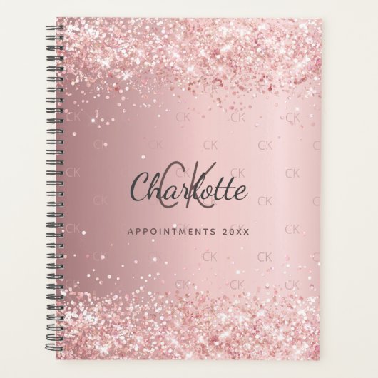 Script monogramme de poussière de parties scintill (Devant)