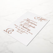 Script Monogramme Mariage Foil Pressé Invitation (Rotation)