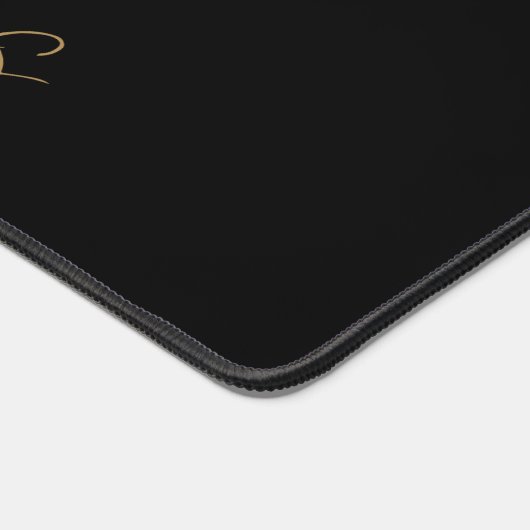 Script Monogramme Or Blanc Sur Noir (Coin)