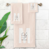 Script Monogramme Rose rose moderne signature chic