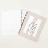 Script Monogramme Rose rose moderne signature chic (Devant avec enveloppe)