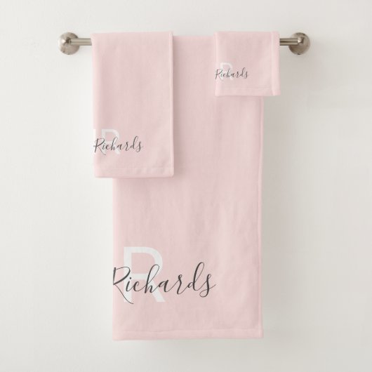 Script monogramme rose vif moderne (En situation)