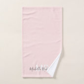 Script monogramme rose vif moderne (Serviette à main)