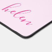 Script Naam Classic Roze op Roze Gepersonaliseerd Bureaumat (Hoek)