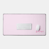 Script Naam Classic Roze op Roze Gepersonaliseerd Bureaumat (Keyboard & Muis)