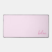 Script Naam Classic Roze op Roze Gepersonaliseerd Bureaumat (Voorkant)