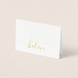 Script Naam Gepersonaliseerd Folie Kaarten