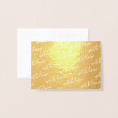 Script Naam Gepersonaliseerd Folie Kaarten (Met envelop)