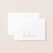 Script Naam Gepersonaliseerd Folie Kaarten (Voorkant met envelop)