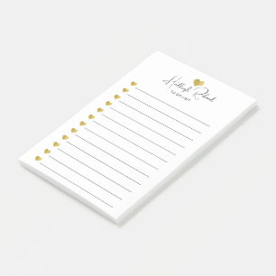 Script Naam Gouden Hart Monogram Post-it® Notes