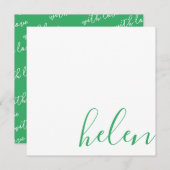 script naam notitiekaartje (Voorkant / Achterkant)