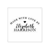 Script Naam & Typografie Gemaakt met Love Heart Rubberstempel (Afrduk)