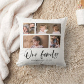 Script Naam van onze familie Fotocollage Kussen (Deken)