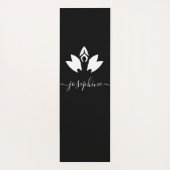 Script Naam Yoga Pose Lotus Gepersonaliseerd Yogamat (Achterkant)