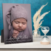 Script Name Baby Foto Birth Stats Plaque Fotoplaat (Zijkant)