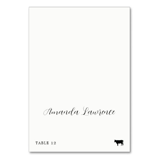 Script Name Beef Meal Option Place Card Kaart (Voorkant)