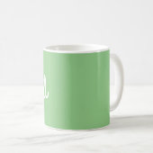 Script Name Custom Cadeage Green Coffee Mok (Voorkant rechts)