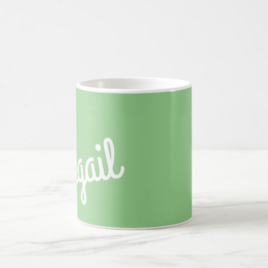 Script Name Custom Cadeage Green Coffee Mok (Center)