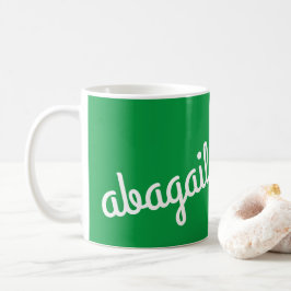 Script Name Custom Gift Kelly Green Koffiemok