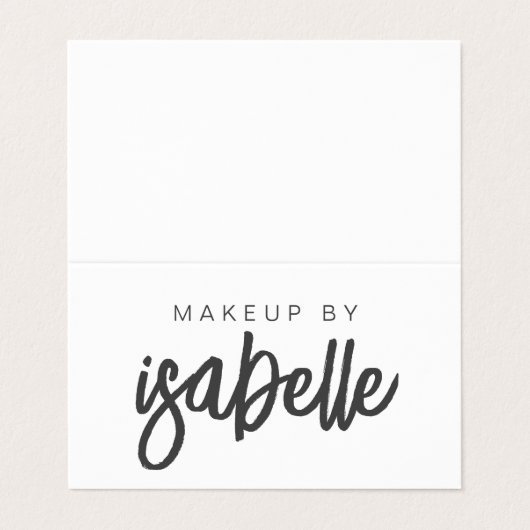 Script Name Make-up Artist Visitekaartjes (Buitenkant ongevouwen)
