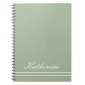 Script Name Minimalist Green Eucalyptus Notitieboek (Voorkant)